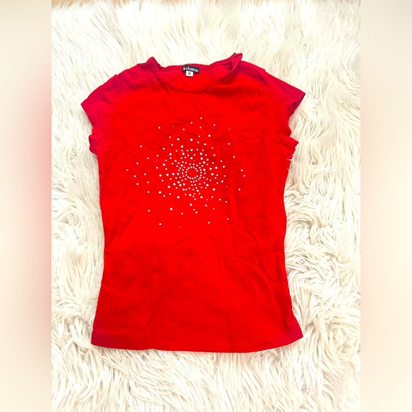Le Château - Red Bejeweled Top ✨ - Picture 1 of 2